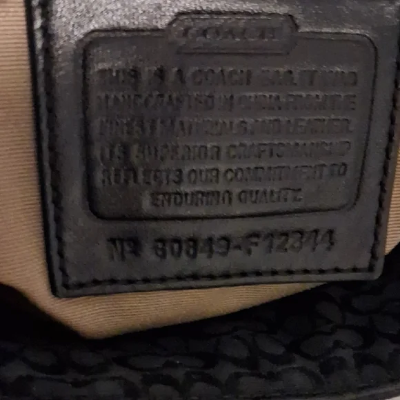 Coach Black Signature Tote Bag - Picture 7 of 8
